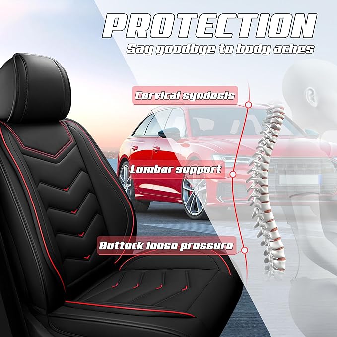 Car Seat Covers Fit for Infiniti g37 2000-2026, Stylish Sport Seat Covers, Waterproof Wear-Resistant Premium Nappa Leather Car Seat Cover.(2 Pcs Front/Black)