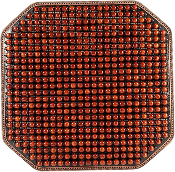 Car Beads Seat Cover Car Seat Cover Wooden Beads Summer Car Seat Cover Wooden Bead Cool Car Cushion Mat for Home Office Summer Chair Cushion.