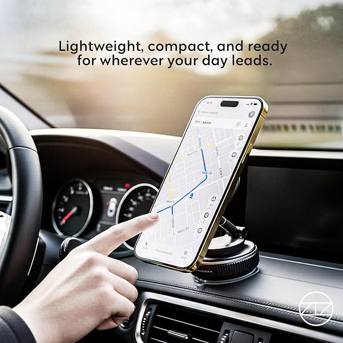 Heavy Duty Magnetic Phone Holder Vacuum Suction Mount Foldable, 360° Adjustable, Car/Office/Gym - Dashboard, Windshield, Window, Mirror, Universal Mount - Magsafe Compatible, iPhone, Samsung, Pixel