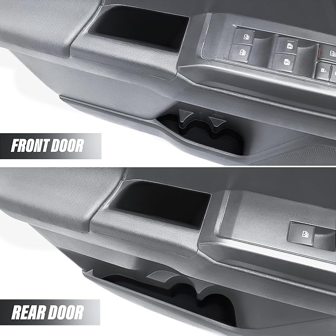 Interior Silicone Liner Insert Custom Fit for Tacoma 2016-2023, Silicone Organizer Tray for Tacoma Gen 3rd Crew Cab only - Fully Covered - for Tacoma Accessories