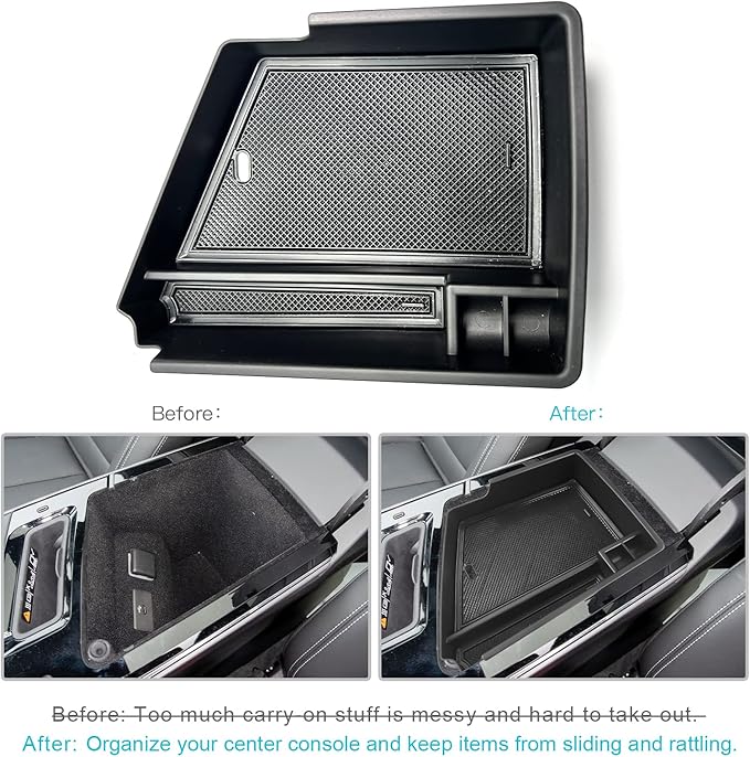 CDEFG 2023 2024 2025 Lyriq Center Console Organizer Tray for 2023-2025 Cadillac Lyriq Middle Console Armrest Tray Storage Box Coin Container 2023-2025 Lyriq Accessories