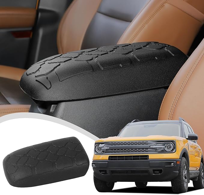 CheroCar Center Console Armrest Cover Fit for Bronco Sport 2 or 4 Door 2021+, Center Console Armrest Box Cushion Soft Arm Rest Pad, Scratch Resistance Armrest Cover, Automotive Interior Accessories
