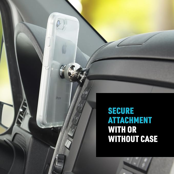 Nite Ize Steelie Original Dash Kit - Magnetic Phone Mount for Car Dashboard - Car Phone Holder with Strong Steelie Magnet & 3M VHB Adhesive