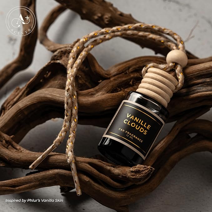 Vanille Clouds - 12ml Car Hanging Diffuser - Pure Indulgence, Wrapping you in the Softest, Most Luxurious Vanilla Scent - Lasts up to 60 days - Luxury Car Perfume | A+ Scents