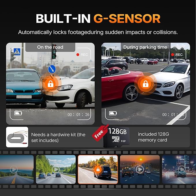 4K Ford F150 Dash Cam for 2013-2026 F250/F350/F450 Super Duty 2015-2026 XLT Lariat King Ranch Raptor,OEM Look,G-Senson,UHD 2160P Video,WiFi,App,128GB Card