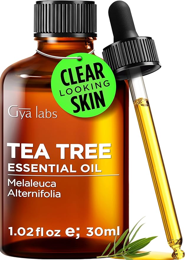 100% Pure Tea Tree Essential Oil - 1.02 Fl Oz - Tea Tree Oil for Hair, Skin, Diffuser, Aromatherapy & DIY Candle Making Scent