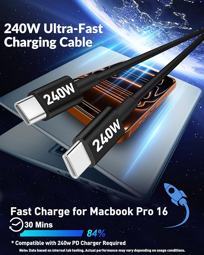 iPhone 17 16 15 Car Charger Fast Charging, 90W 4-Port USB C Fast Car Charger Cigarette Lighter Adapter with 240W 3FT USB-C Cable for iPhone 17/Air/17 Pro/17e/16/15 Pro Max/Plus/16e, iPad, Android