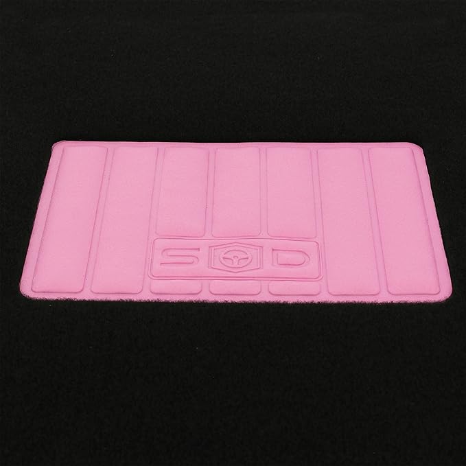 Universal Car Floor Mats Rubber Edge Carpet Pink Non-Slip Washable Mats Front 45 x 65 cm Rear 44 x 33 cm