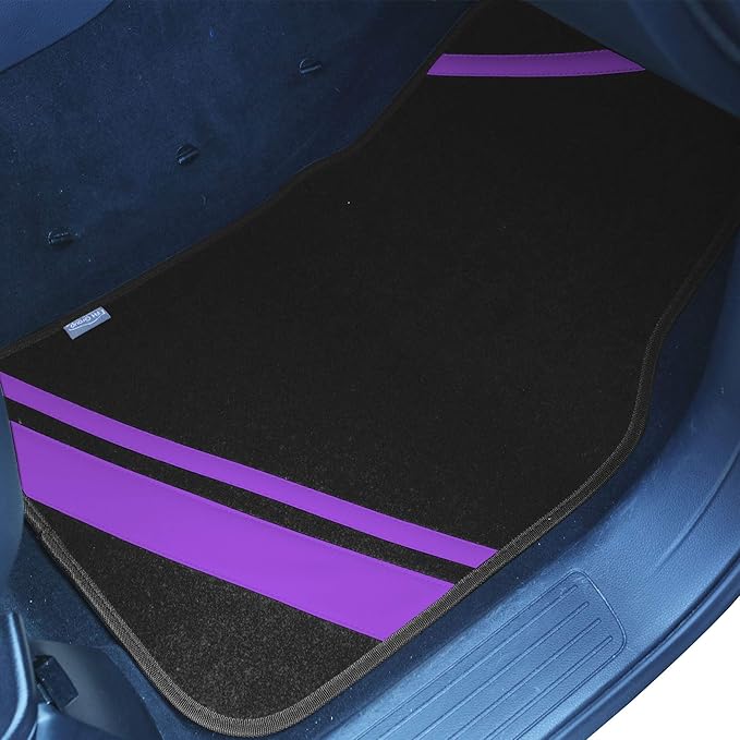 FH Group Car Floor Mats - Carpet Floor Mats for Cars, Universal Fit Automotive Floor Mats, All Purpose Car Floor Mats, Carpet Protector Mat for Most Sedan, SUV, Truck Floor Mats Purple