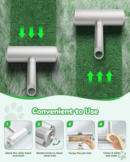 Pet Hair Remover,DAINTIER Reusable Lint Roller,Cat and Dog Portable Hair Remover,Upgraded Animal Fur Multi-Surface Removal Tool for Couch, Furniture, Carpet, Car Seat,Clothing