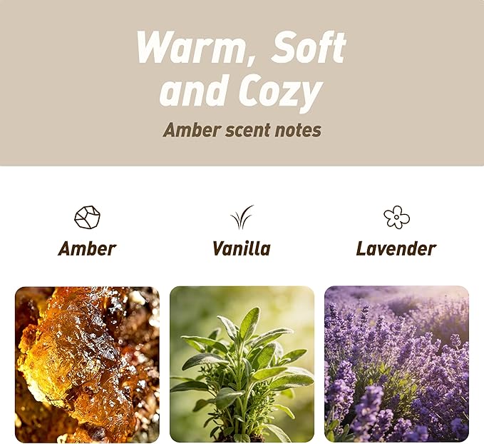 4 Packs Amber Vanilla Scented Natural Wood Vent Clips,【Luxury Winter Cozy Drive】 Car Scents Air Freshener Refills, Long Lasting Fragrance Diffuser, SUV Essentials Gift for Women