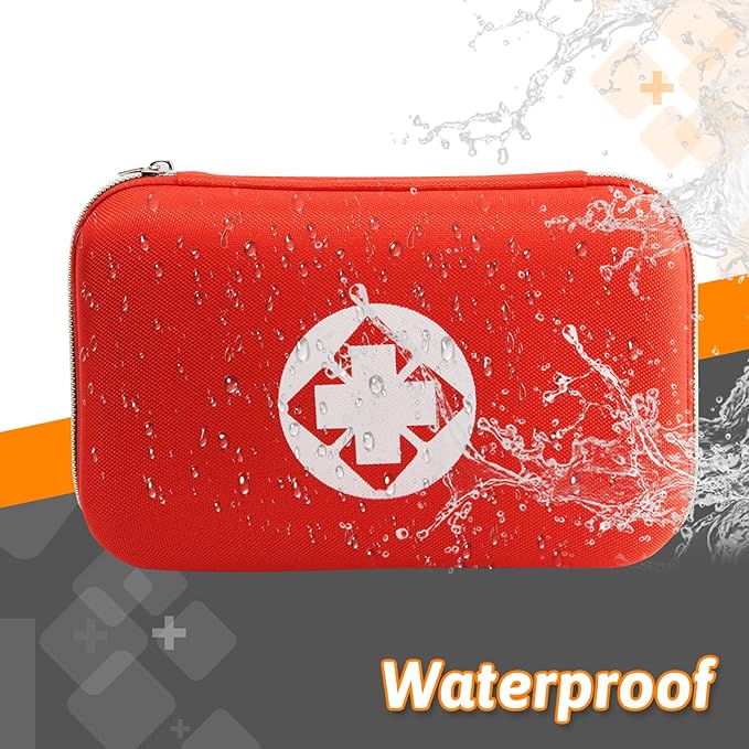 276PCS First Aid Kit Home Car Camping Hiking Emergency Supplies Small Compact Lovely Bag for School Outdoor, Basic Outdoor Essentials Survival Kit for Travel AMORNING