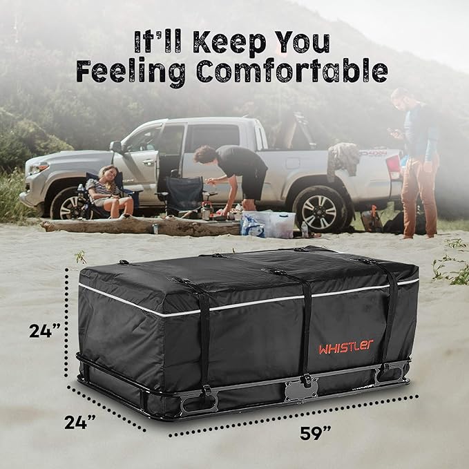 Hitch bag - 100% Waterproof Large Hitch Tray Cargo carrier bag 59" x 24" x 24" (20 Cu Ft) + Storage Bag