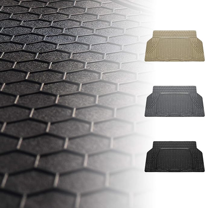 FH Group ClimaProof Universal Cargo Mat – All-Weather, Trimmable Trunk Mat (55" W x 31.5" D) – Fits Most Cars, SUVs & Trucks – Beige