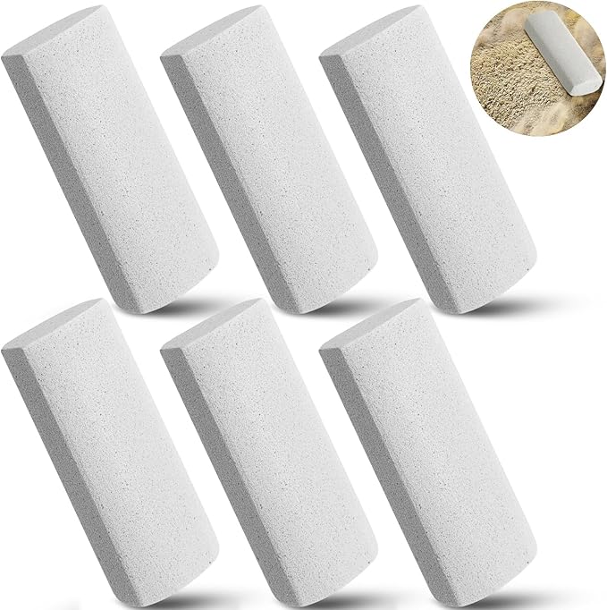 Abbylike 6 Pcs Pet Hair Remover Pumice Stone Car Pet Hair Removal Tool for Bedding Carpet Couch Furniture Cleaning (6.1 x 2.56 x 1.4 Inch,Gray)