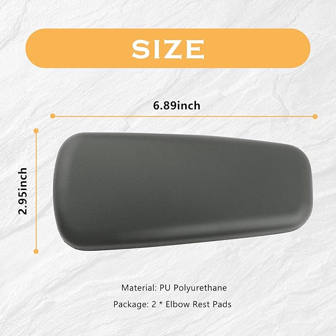 OFBAND 2PCS Elbow Pad Arm Rest, Soft Leather Arm Rest Pillow with One-Piece Molding for Comfortable Support, Universal Car Accessories, Knee Cushion, Door Armrest Pads (Grey)