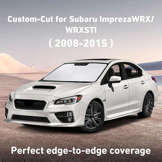 EcoNour Windshield Sunshade Compatible for Subaru Impreza WRX/WRX STI 2008-2013 2014 2015, Sun Visor for Front Windshield & Window Sun Shade Cover, UV Heat Blocker & Protector, Car Accessories
