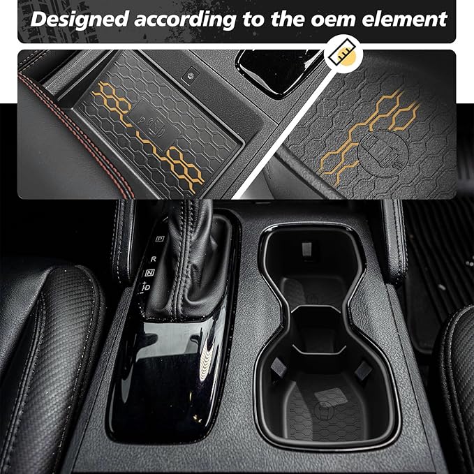 Muslogy Center Console Cup Holder Inserts Compatible with 2022-2025 2026 Nissan Frontier Accessories Middle Console Armrest Front Drink Stopper Non-Slip Organizer Drink Cup Holder Organizer