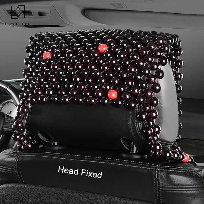LACDL Beaded Seat Covers for Truck, Trailer, Van, RV, Car Seat Cooling Cover, Auto Ventilated Seat Cushion, Wood Breathable Car Seat Beads, Seat Cooler Pad Sweat Protector for Summer, Stars