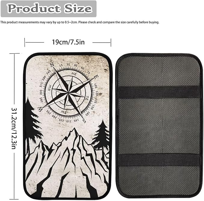 Dreaweet Car Armrest Box Cover,Soft Comfortable Center Console Armrest Box Cover for Cars SUV Trucks Sedan