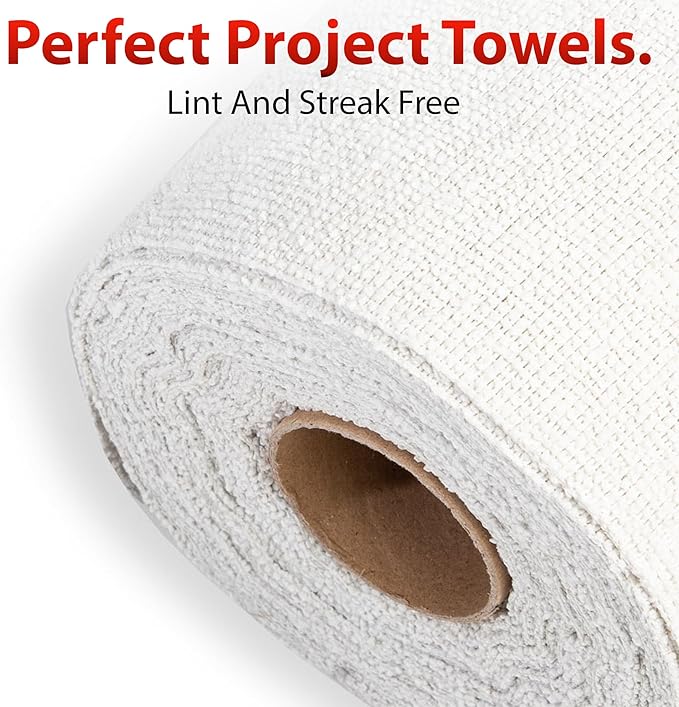 Adam's Polishes Microfiber Towel Roll - 30 Pack Tear-Away Reusable Towels - 12 x 12 (1-Pack)