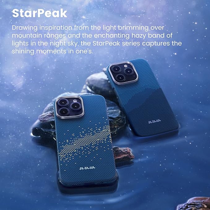 pitaka for iPhone 16 Pro Max Case Compatible with MagSafe, Thin & Light Case iPhone 16 Pro Max with a Caseless Feel, 1500D Aramid Fiber Woven [Tactile Woven-Milky Way Galaxy]