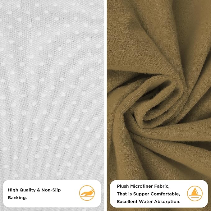 Waterproof Seat Cover Towel, 2PCS Premium Sweat Carseat Protector, Perfect for Universal Anti-Slip Car Truck SUV Seat, Great for Surfing Yoga Gym Workout, Brown