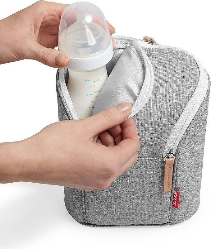Skip Hop Baby Breastmilk Cooler Insulated Bottle Bag, Grab & Go, Chevron