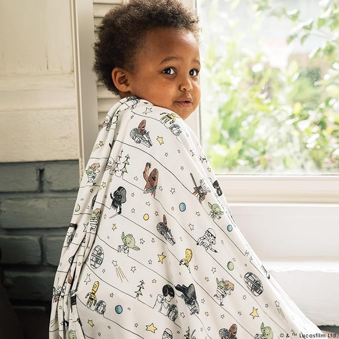 Milk Snob Star Wars Baby Boy and Girl Swaddle Blanket, Soft Receiving, Security Bed and Play Blanket, Toddler and Infant Baby Bedding Registry and Shower Gifts (Precious Padawans) 34 * 34 inches