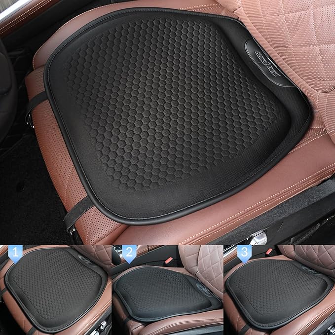 XUKEY Gel Seat Cushion for Long Sitting Pressure Relief (2CM Thick),18.11x17.13x0.79'' TPE Gel Seat Cushion Cover,Anti-Slip Coccyx Cushion for Tailbone Pain for Car Truck