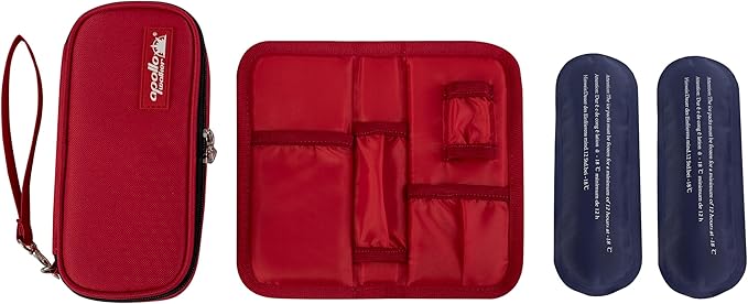 apollo walker Insulin Cooler Travel Case Diabetic Medication Cooler with Ice Packs and Insulation Liner insulin cooler travel case tsa approved