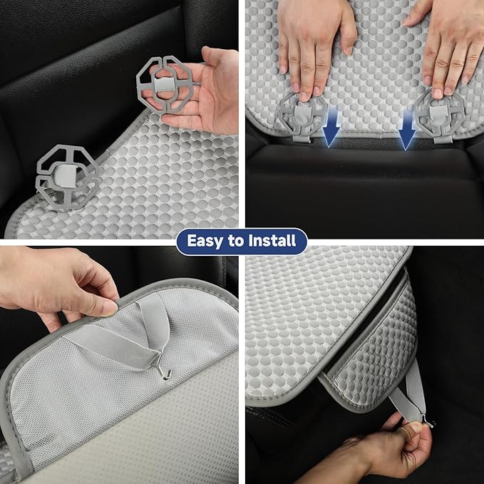 West Llama Car Seat Covers for Summer,Ice Silk Bottom Seat Covers for Cars Include 1 Piece Front Driver Seat Pad Mat Universal Fits 90% SUVs,Cars,Sedans(1Piece-Gray)