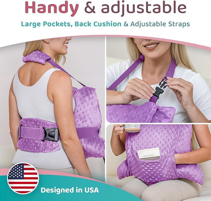 Zomaple Recovery Hysterectomy Pillow with Strap, Gel Pack & Lumbar Support – Post Abdominal Surgery Must Haves – Ideal for C-Section, Laparoscopic & Hernia Healing Comfort