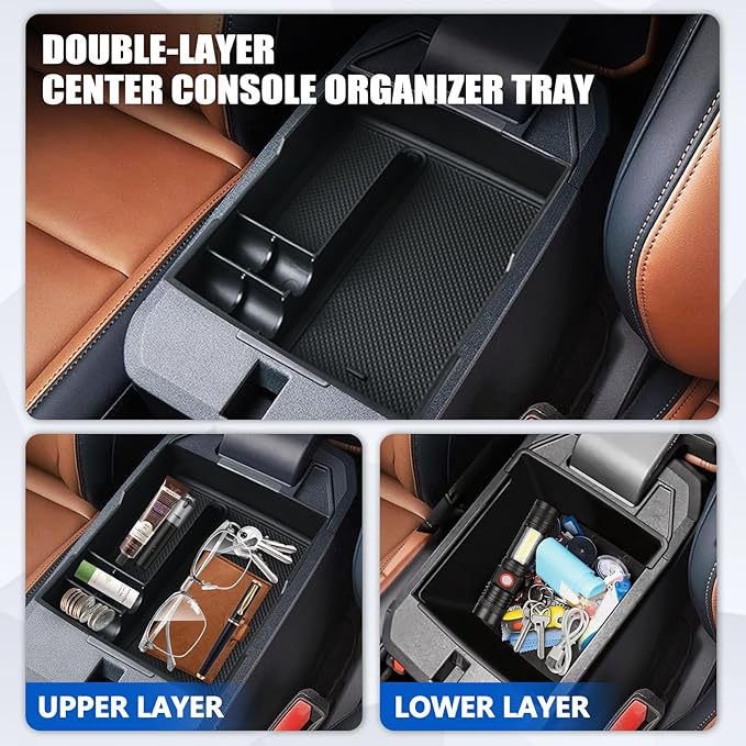 7pcs Center Console Storage Organizer Sunglass Holder for Ford Maverick 2022-2026, with Door Handle Storage Organizer, Center Console Armrest Organizer Set Fit Maverick Accessories
