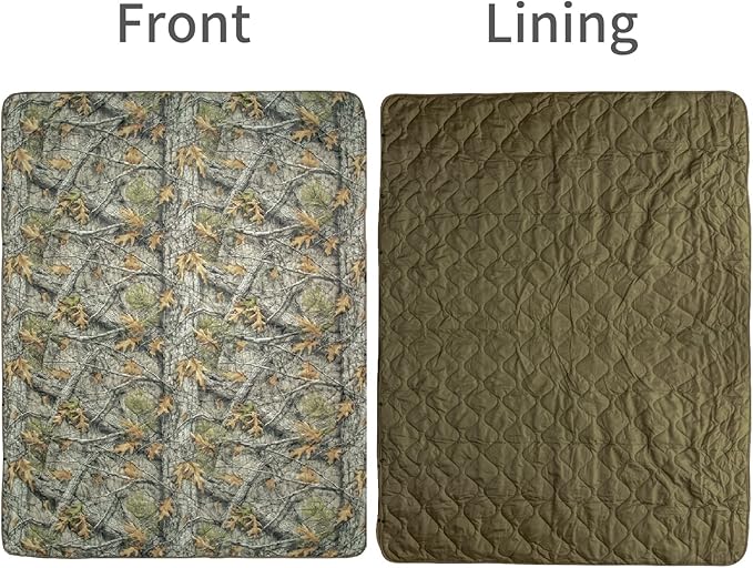 Poncho Liner Military Insulation Outdoor Camping Blanket for Travel, Beach, Grass, Picnic, Car Emergency, Outdoor, Survival