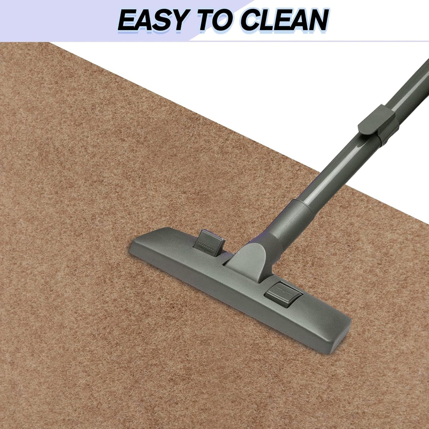 Custom Size Backed Non-Slip Area Rugs Runner, Easy Clean, Waterproof Runner Rugs for Hallway Entryway, Kitchen, Laundry, 3FT x 26FT, Beige
