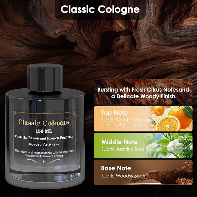 Car Air Freshener Refill — French-Inspired Fragrance for a Healthier Driving Experience(Cologne)