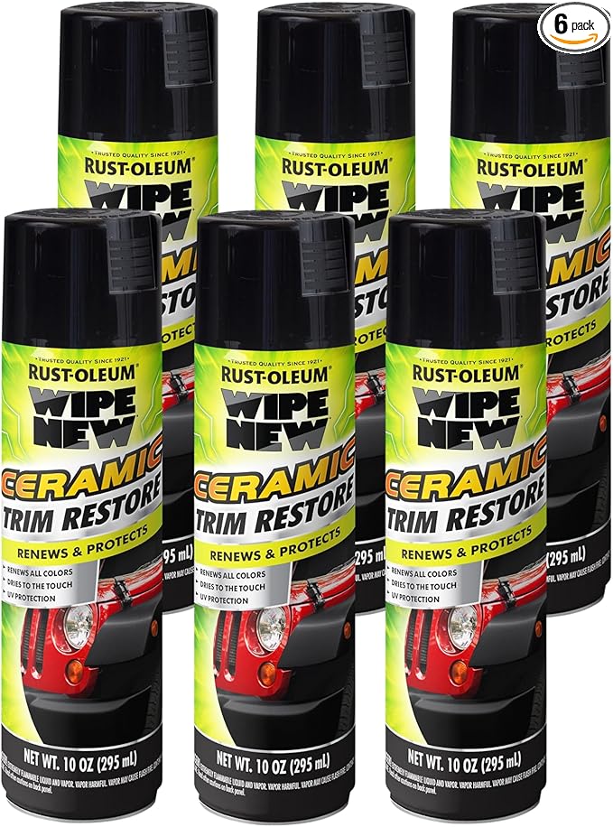 Wipe New Rust-Oleum 381705-6PK Ceramic Trim Restore, 10 oz, (Pack of 6)