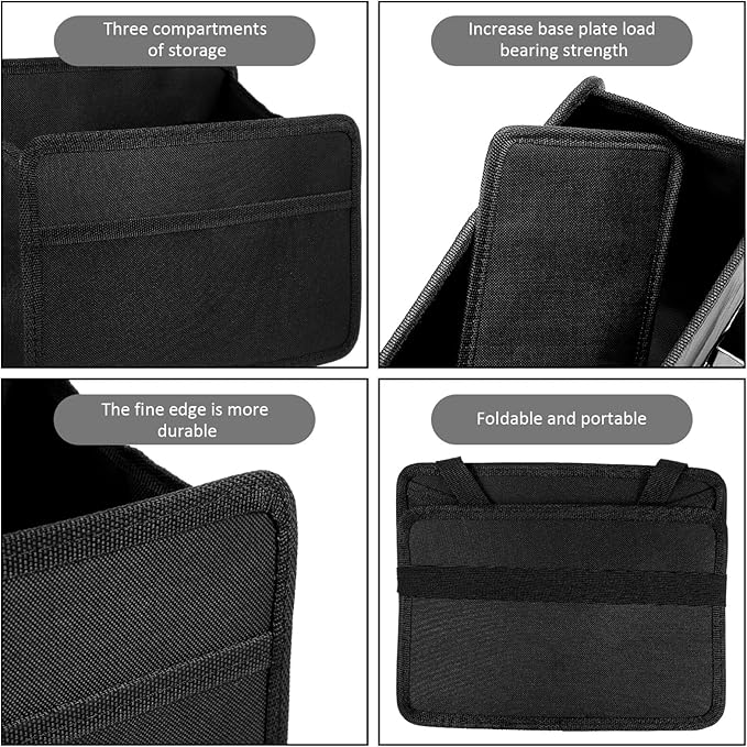 iplusmile Car Storage Hanging Bag Collapsible Trash Bin Foldable Garbage can Organizer for Backseat with Multiple Pockets 5.3X6.7X5.3 Inches Car Bag Organizer for Travel and Daily Use