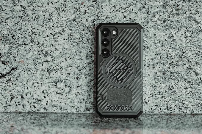 Rokform - Galaxy S23 Case, Rugged Series, Magnetic Case with Twist Lock, Drop Tested Armor (Black)