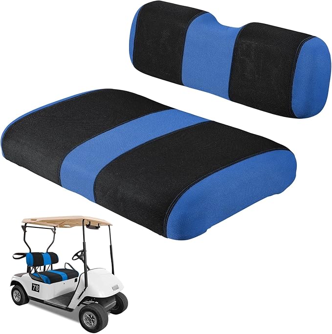 Golf Cart Seat Covers 2 Passenger, Golf Cart Front Seat Cover for EZGO TXT OEM Ordinary Seat Cushion, Washable Seat Cover Best for Summer