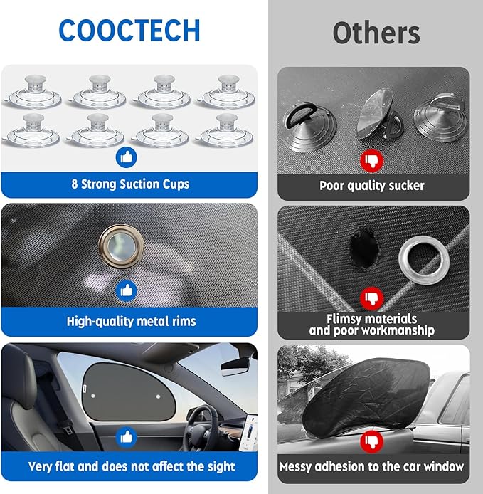 2026 New Upgrade Car Window Shades for Side Window(4 Pack),Car Window Shade for Baby with 8 Suction Cups,Sun Shade Side Window Can Blocks 99.98% UVR,Sun Shade for Window