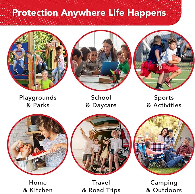 Swiss Safe First Aid Kit for Kids 246 Pieces - for Travel, Home & Car Emergency Kit, Baby & Toddler First Aid, Small Portable Kit with Mini Bag