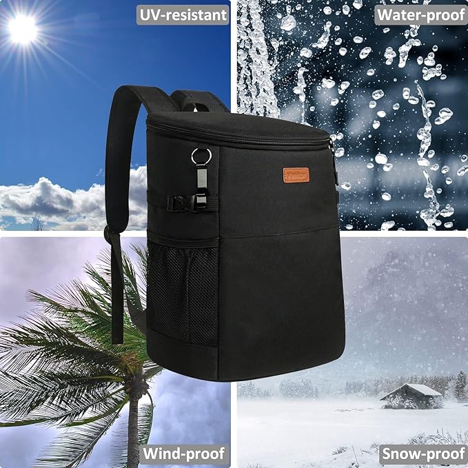 Camping Cooler Backpack 30 45 Cans, Soft Backpack Coolers Insulated Leak Proof Travel Cooler Bag Waterproof Lunch Picnic Beach Work Trip Thermal Bag Drink Beverage Beer Bag Cooler