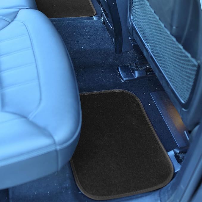 FH Group Car Floor Mats - Carpet Floor Mats for Cars, Universal Fit Automotive Floor Mats, All Purpose Car Floor Mats, Carpet Protector Mat for Most Sedan, SUV, Truck Floor Mats Black