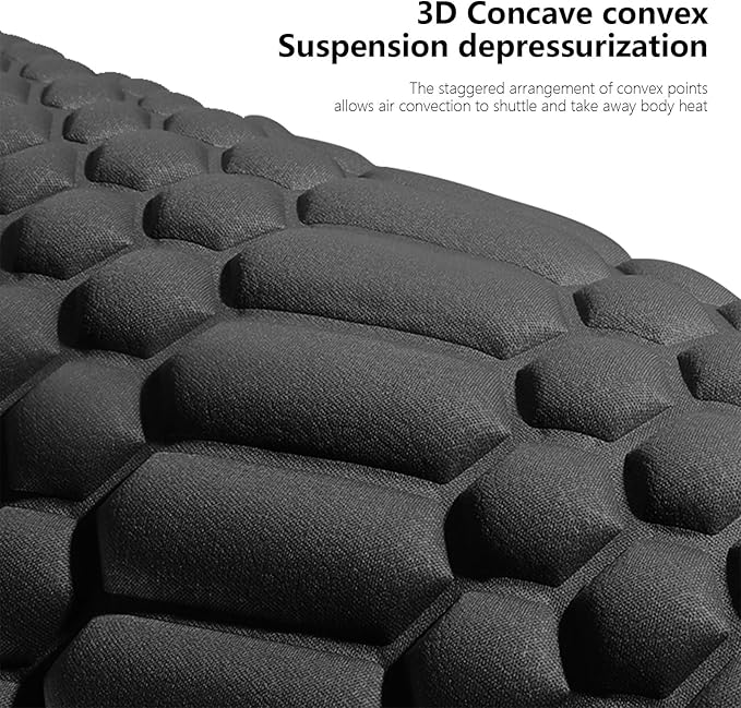 Car Seat Cushion Front Seat, Breathable Lumbar Support Car Seat Cushion for Long Sitting, Non-Slip Car Seat Pad (Black)