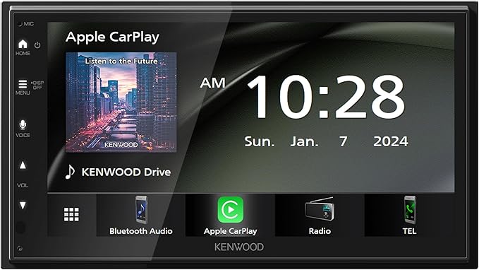 KENWOOD DMX500S 6.8" Capacitive Touchscreen Digital Multimedia Receiver – Wireless Apple CarPlay, Android Auto, Bluetooth