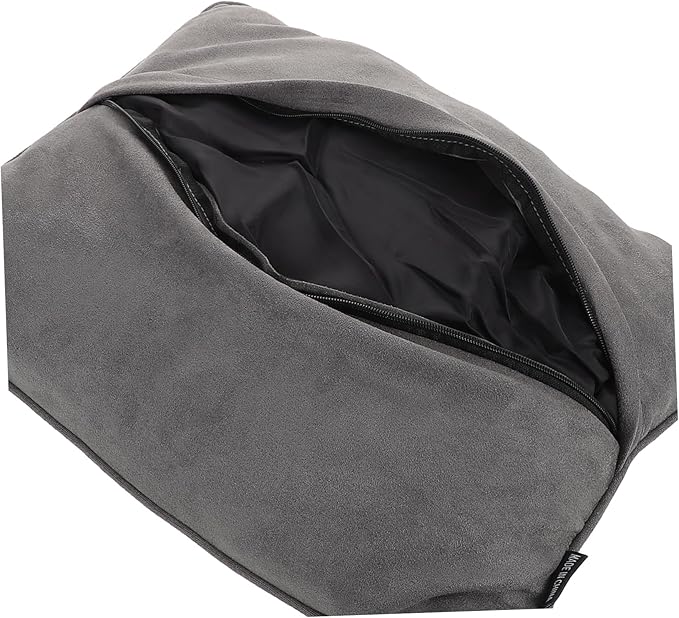 Car Seat Cushion Lumbar Support Pillow Ergonomic Back Support for Pain Relief Soft PP Cotton Cushion for Car and Office Chairs Grey