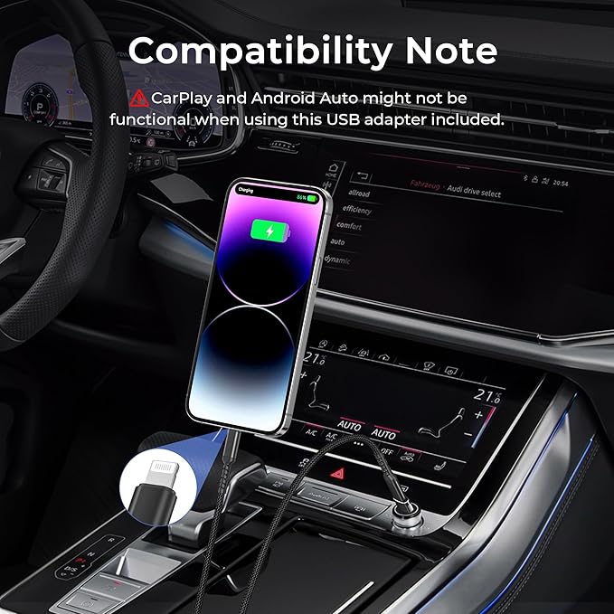 Basesailor USB C to Lightning Charger Cable 6.6ft with USB A Adapter,Type C Power Delivery PD Fast Charging Cord for iPhone 11 12 13 14 Mini Pro Max,SE,iPad 8th 9th Generation