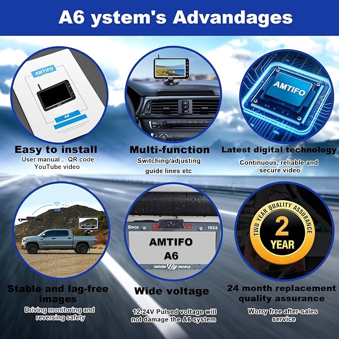 Wireless Backup Camera 5-inch for Truck: Easy to Install Back up Camera - HD 1080P Rear View Camera for Trucks SUVs